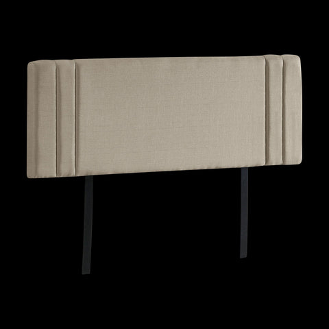 Linen Fabric Queen Bed Deluxe Headboard Bedhead Beige Headboards & Footboards