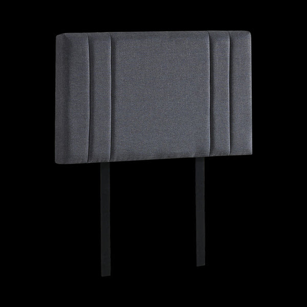 Linen Fabric Single Bed Deluxe Headboard Bedhead Grey Single Bed Frames