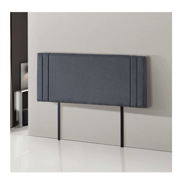 Linen Fabric King Bed Deluxe Headboard Bedhead Grey Headboards & Footboards
