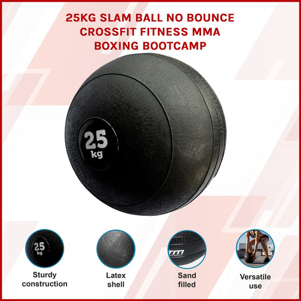 25Kg Slam Ball No Bounce Crossfit Fitness Mma Boxing Bootcamp Slam Balls