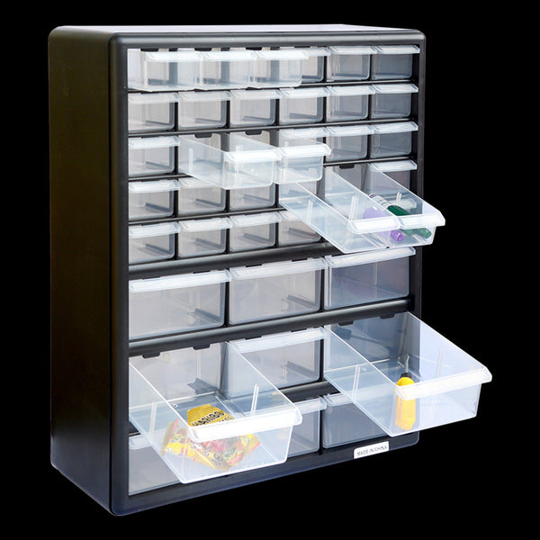 Storage Cabinet Drawers 39 Plastic Tool Box Containers Organiser Cupboard Cabinets & Cupboards