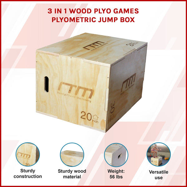 3 In 1 Wood Plyo Games Plyometric Jump Box Plyometric Jump Boxes