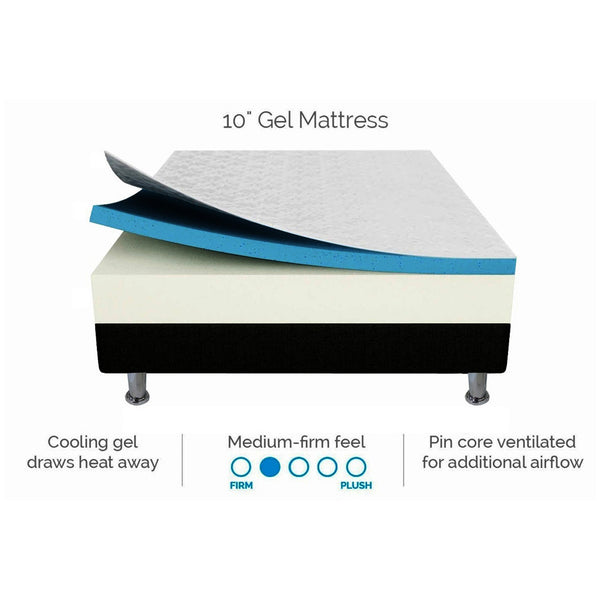 Palermo King 25Cm Gel Memory Foam Mattress Dual Layered Certipur Us Mattresses