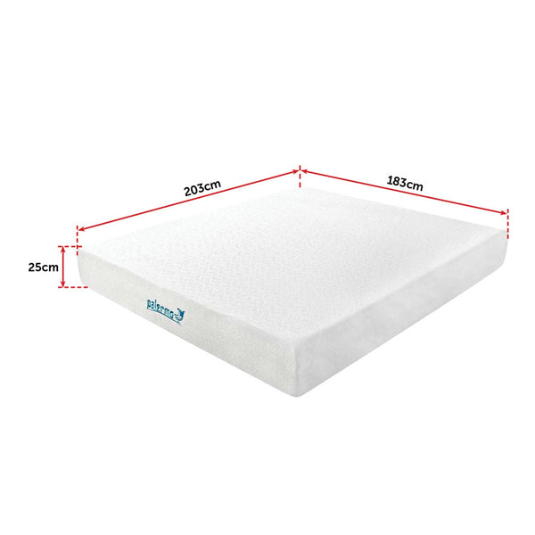 Palermo King 25Cm Gel Memory Foam Mattress Dual Layered Certipur Us Mattresses