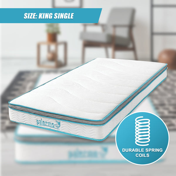 Palermo King Single 20Cm Memory Foam And Innerspring Hybrid Mattress Mattresses