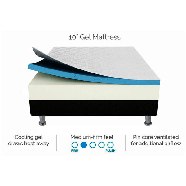 Palermo Single 25Cm Gel Memory Foam Mattress Dual Layered Certipur Us Mattresses