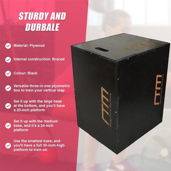 3 In 1 Black Wood Plyo Games Plyometric Jump Box Plyometric Jump Boxes