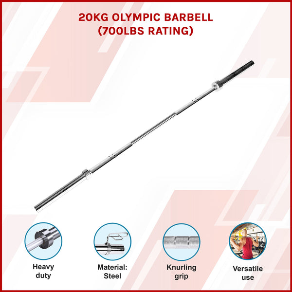 20Kg Olympic Barbell (700Lbs Rating) Barbells & Attachments