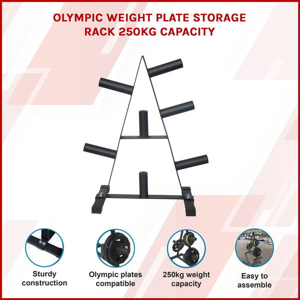 Randy & Travis Machinery Olympic Weight Plate Storage Rack 250Kg Capacity Weight Plates
