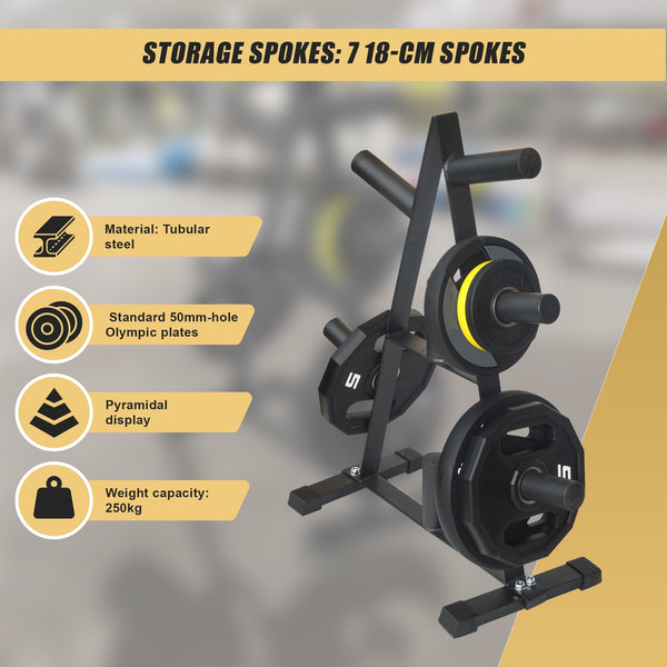 Randy & Travis Machinery Olympic Weight Plate Storage Rack 250Kg Capacity Weight Plates