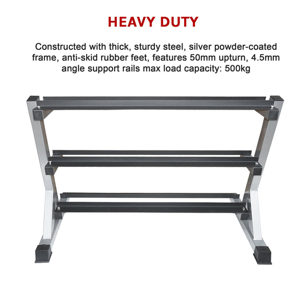 3 Tier Dumbbell Rack For Weights Storage Dumbbells