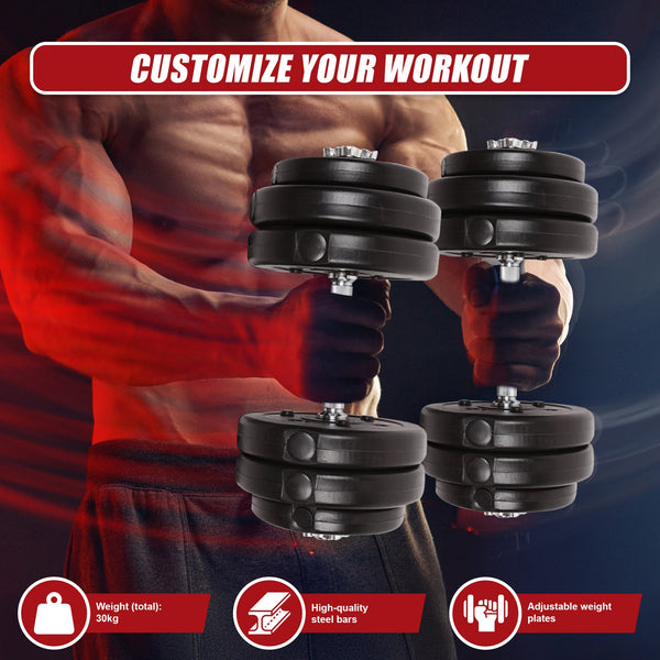 30Kg Dumbbell Adjustable Weight Set Dumbbells