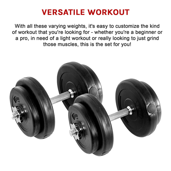 20Kg Dumbbell Adjustable Weight Set Dumbbells