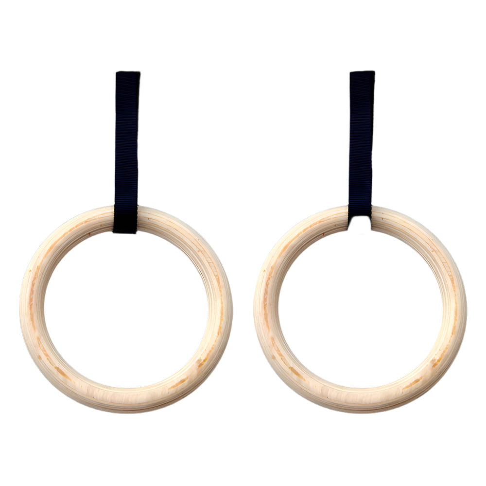 2X Gymnastic Rings With Webbing Straps Olympic Strength Training Gymnastics Rings