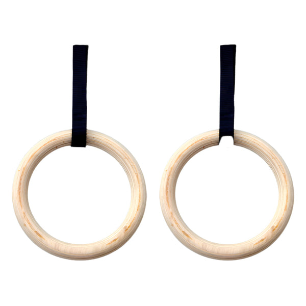 2X Gymnastic Rings With Webbing Straps Olympic Strength Training Gymnastics Rings