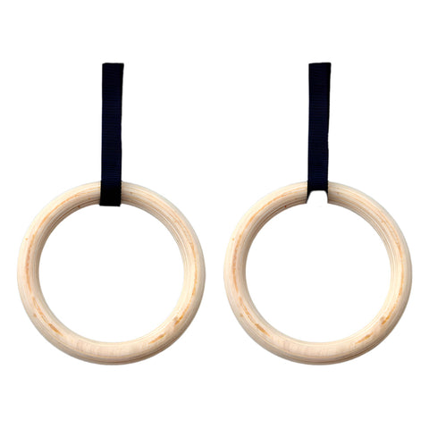 2X Gymnastic Rings With Webbing Straps Olympic Strength Training Gymnastics Rings