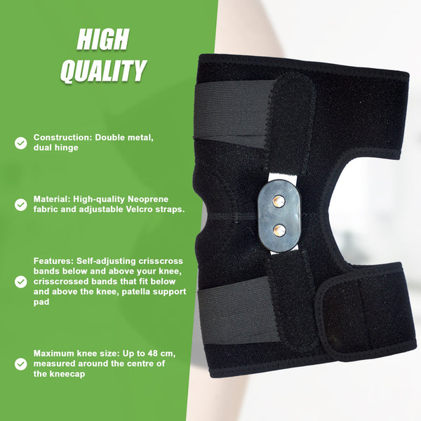 Hinged Full Knee Support Brace Protection Arthritis Injury Sports Orthotics Braces & Sleeves
