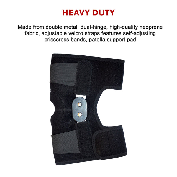 Hinged Full Knee Support Brace Protection Arthritis Injury Sports Orthotics Braces & Sleeves