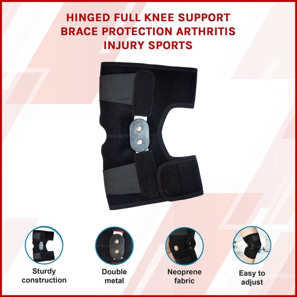 Hinged Full Knee Support Brace Protection Arthritis Injury Sports Orthotics Braces & Sleeves