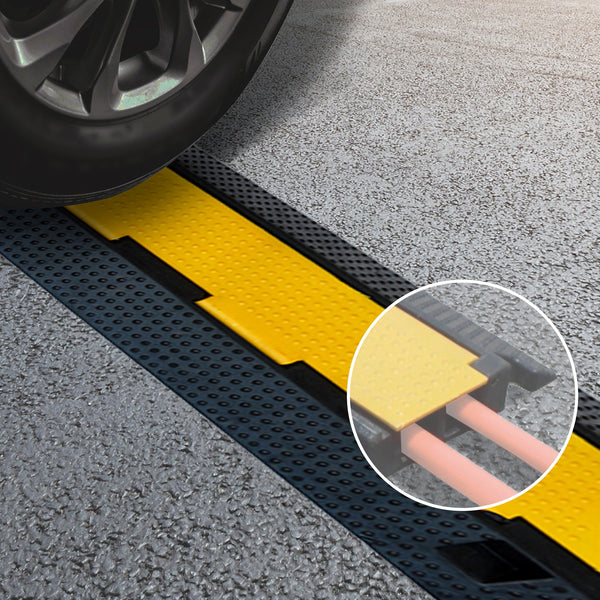 3Pcs 2 Cable Rubber Electrical Wire Cover Heavy Duty Protector Dual Channel Electrical Wires & Cables