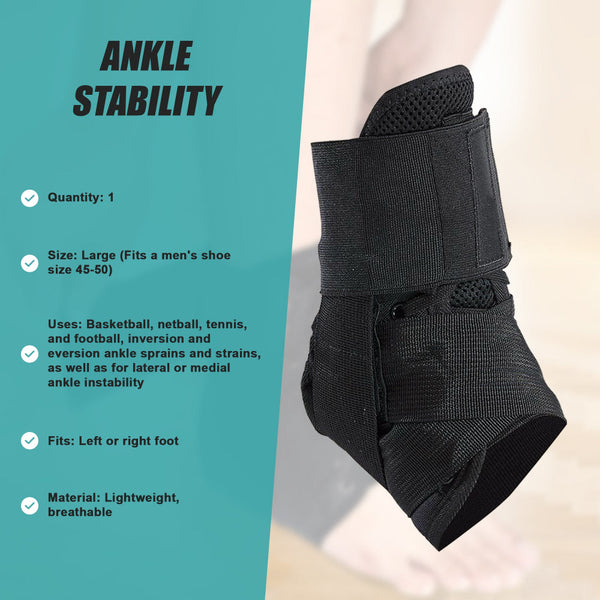 Ankle Brace Stabilizer Sprain & Instability Large Orthotics Braces & Sleeves