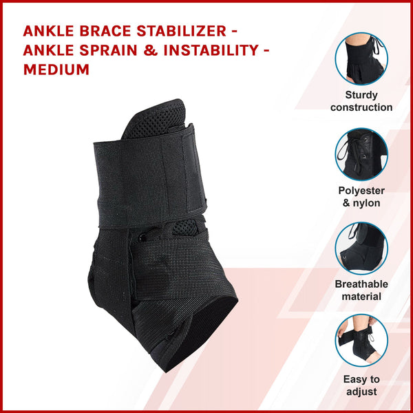 Ankle Brace Stabilizer Sprain & Instability Medium Orthotics Braces & Sleeves