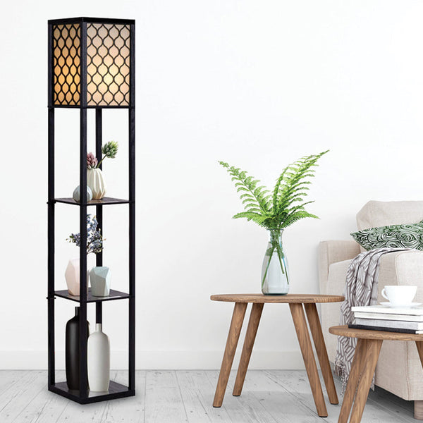Shelf Floor Lamp Shade Diffused Light Source With Open Box Shelves Floor Lamps