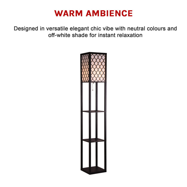 Shelf Floor Lamp Shade Diffused Light Source With Open Box Shelves Floor Lamps