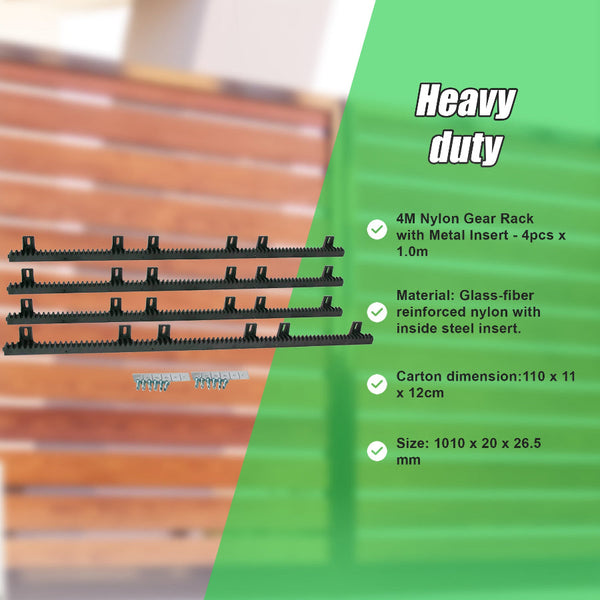 Sliding Gate Hardware Accessories Kit 4M Gear Rack Track Gate Openers