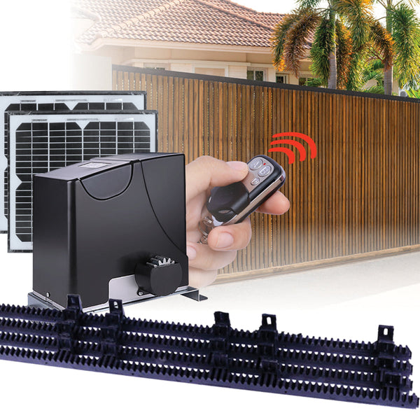 1000Kg Auto Solar Slide Sliding Gate Opener Automatic W 4M Rail Gate Openers