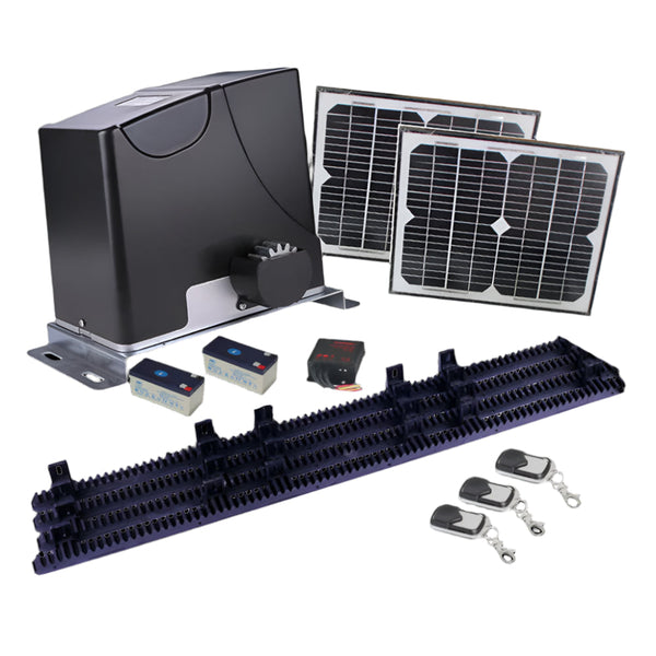 1000Kg Auto Solar Slide Sliding Gate Opener Automatic W 4M Rail Gate Openers