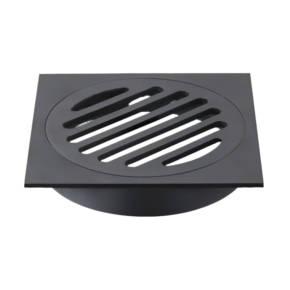 Square Black Floor Grate Drain 110 Mm Full Brass Construction Drain Grates