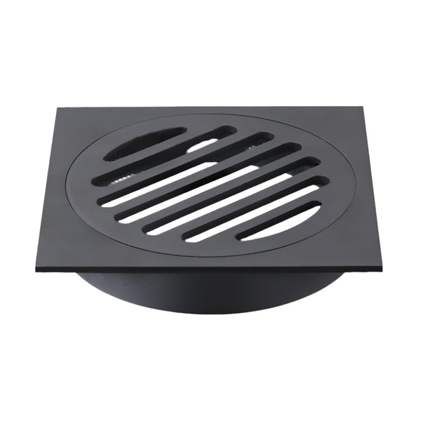 Square Black Floor Grate Drain 110 Mm Full Brass Construction Drain Grates