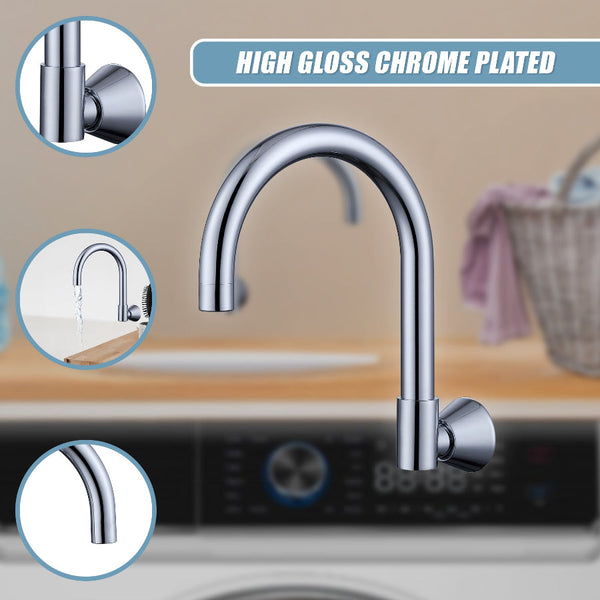 High Reach Swivel Wall Kitchen Laundry Bath Basin Spout Kitchen Taps
