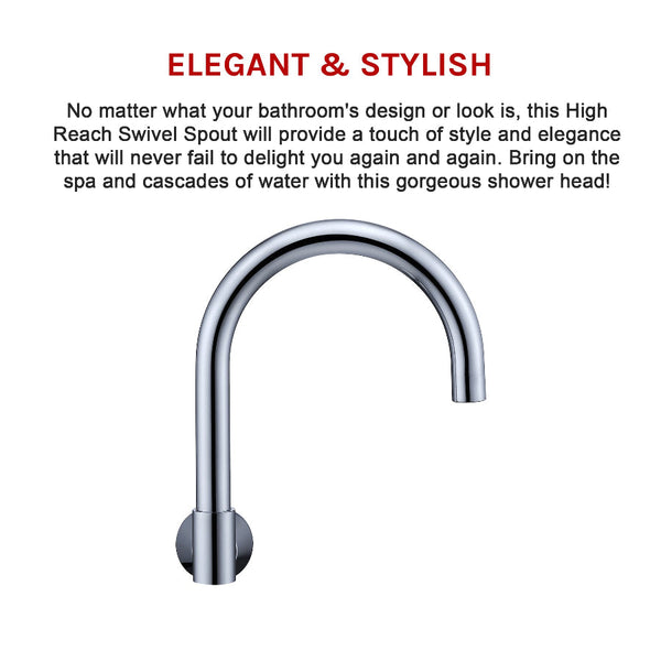 High Reach Swivel Wall Kitchen Laundry Bath Basin Spout Kitchen Taps