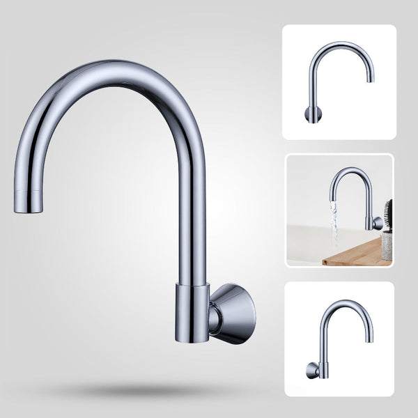 High Reach Swivel Wall Kitchen Laundry Bath Basin Spout Kitchen Taps