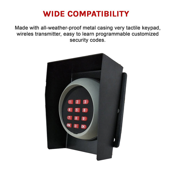 Wireless Keypad Entry For Swing And Sliding Gate With Metal Casing Garage Door Remotes