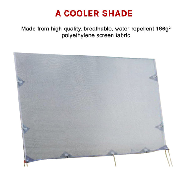 4.9M Privacy Screen Side Sunscreen Shade For 17' Roll Out Awning Caravan Covers