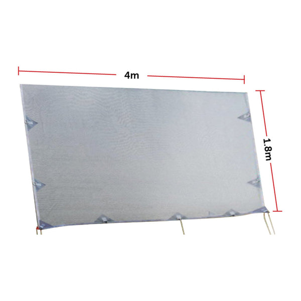 4M Privacy Screen Side Sunscreen Shade For 14' Roll Out Awning Garden Privacy Screens
