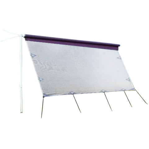 3.4M Privacy Screen Side Sunscreen Shade For 12' Roll Out Awning Awnings