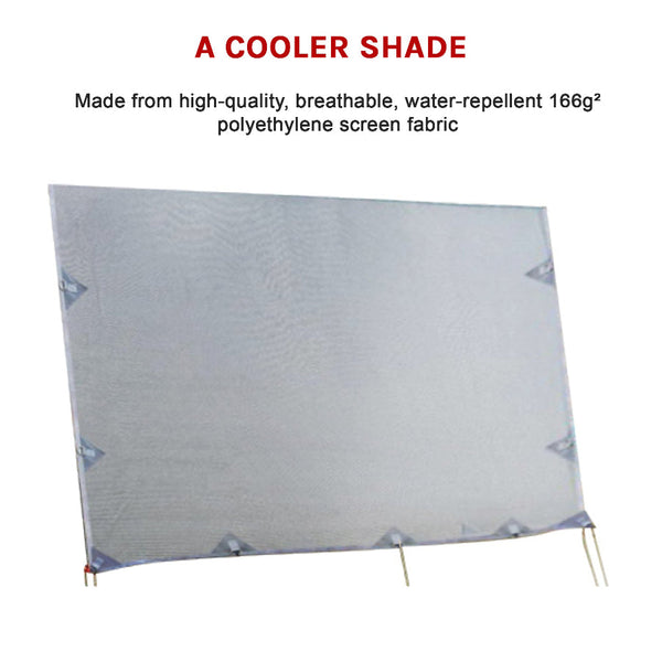 3.4M Privacy Screen Side Sunscreen Shade For 12' Roll Out Awning Awnings