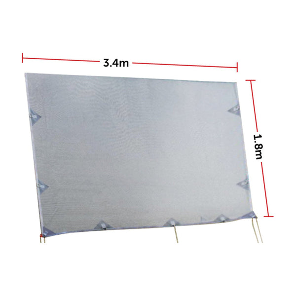 3.4M Privacy Screen Side Sunscreen Shade For 12' Roll Out Awning Awnings