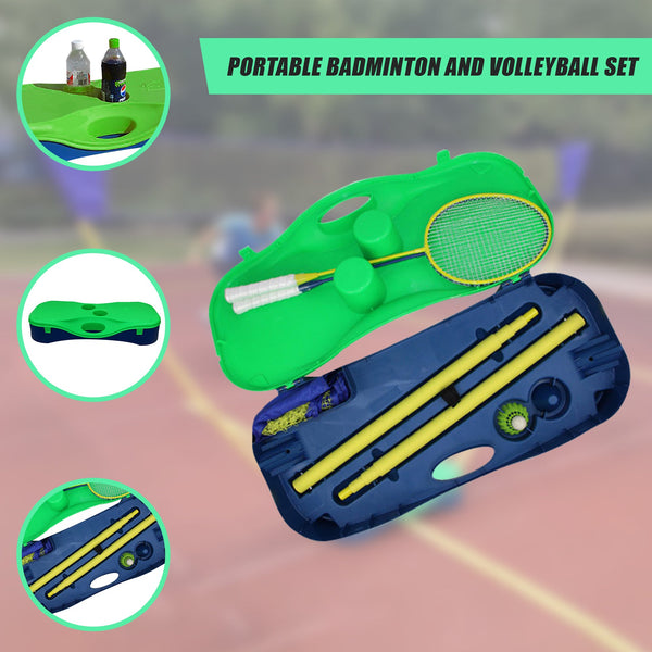 Folding Combo Set Net Outdoor Sports Badminton