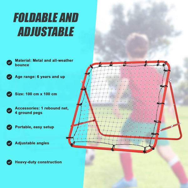 Soccer Rebound Net Sports Trainer Rebounder Football Game Practice Training Goal Soccer Goals