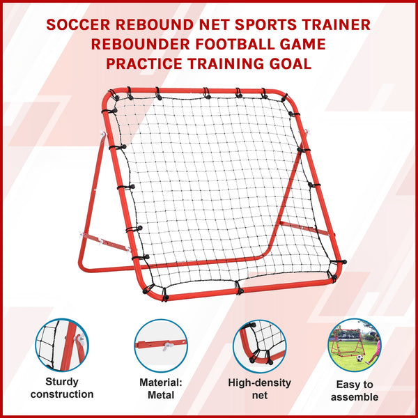 Soccer Rebound Net Sports Trainer Rebounder Football Game Practice Training Goal Soccer Goals