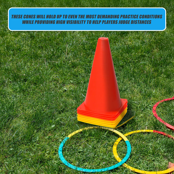 230Mm Training Cones Set Witches Hat Football Soccer Rugby Traffic Training Aids