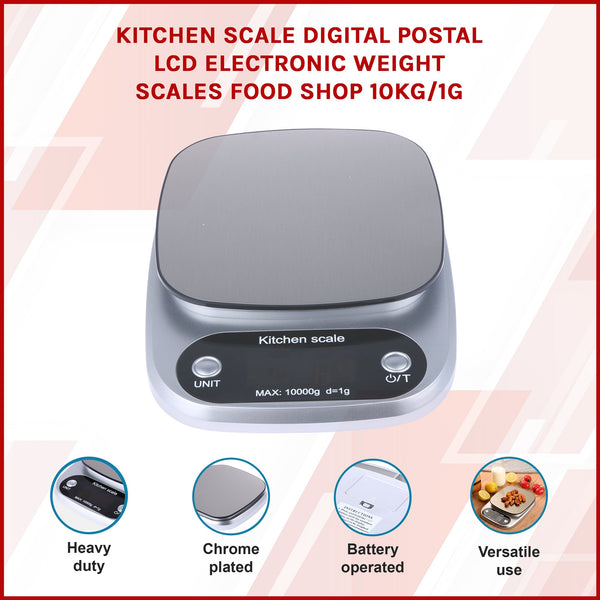 Kitchen Scale Digital Postal Lcd Electronic Weight Scales Food Shop 10Kg/1G Kitchen Scales