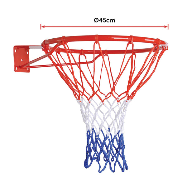 Pro Size Wall Mounted Basketball Hoop Ring Goal Net Rim Dunk Shooting Outdoor Basketballs