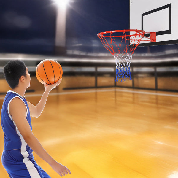 Pro Size Wall Mounted Basketball Hoop Ring Goal Net Rim Dunk Shooting Outdoor Basketballs