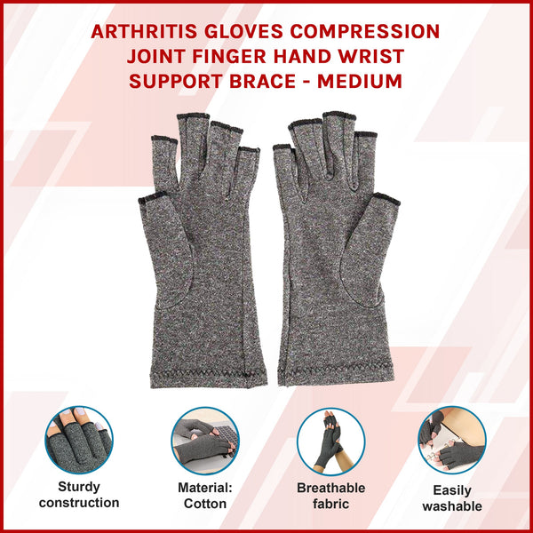 Arthritis Gloves Compression Joint Finger Hand Wrist Support Brace Medium Orthotics Braces & Sleeves